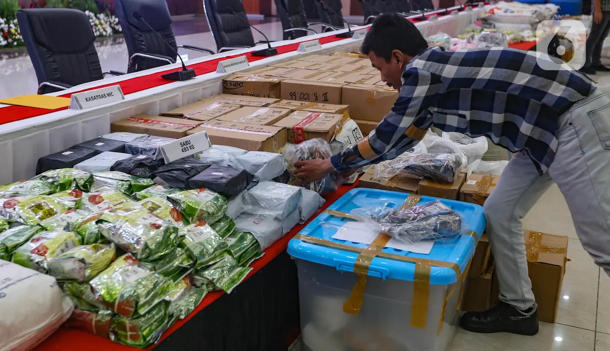 Satgas P3GN Polri berhasil mengungkap peredaran narkoba dalam kurun waktu 10 bulan, yakni sejak September 2023 hingga Juli 2024. (merdeka.com/Arie Basuki)