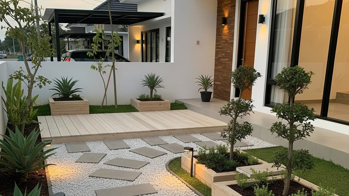 9 Desain Taman Kering Minimalis yang Aman dari Ular Tersembunyi, Hunian Tetap Nyaman