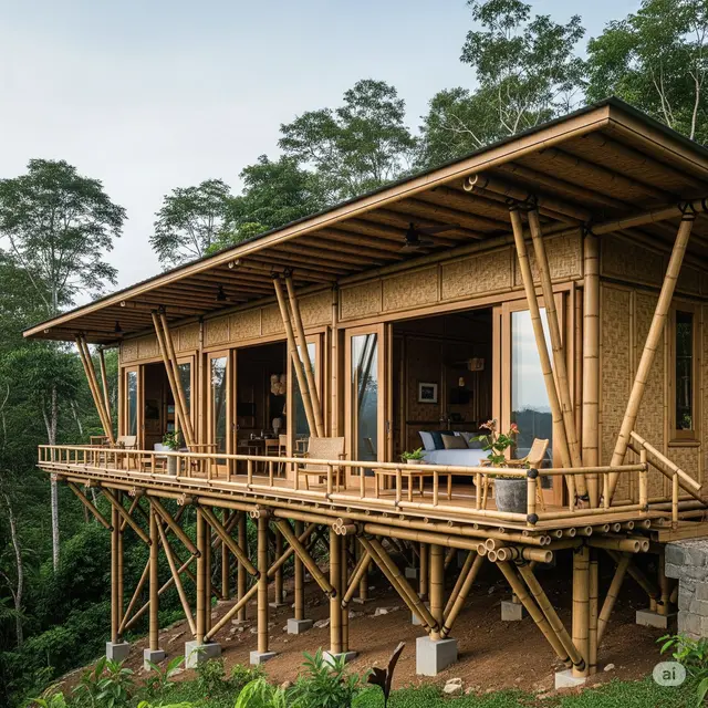 Rumah Bambu Panggung (Eco-Friendly)