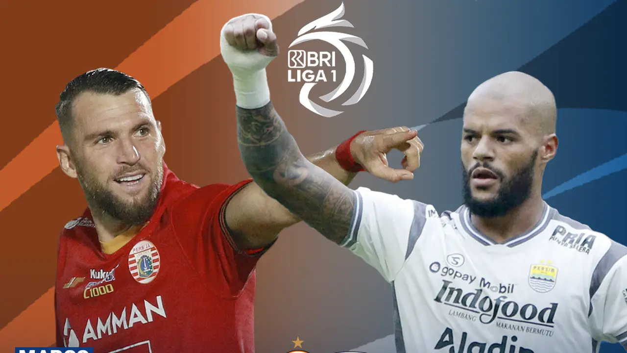 BRI Liga 1 - Duel Pemain - Persija Jakarta Vs Persib Bandung - Marko Simic Vs David da Silva