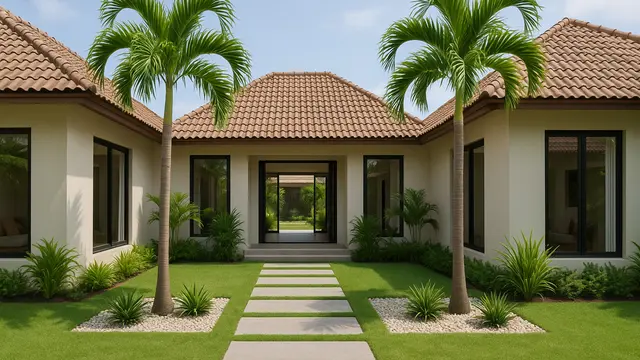 Model Rumah dengan Taman di Tengah Terbaru 2025 (Foto: ChatGPT)