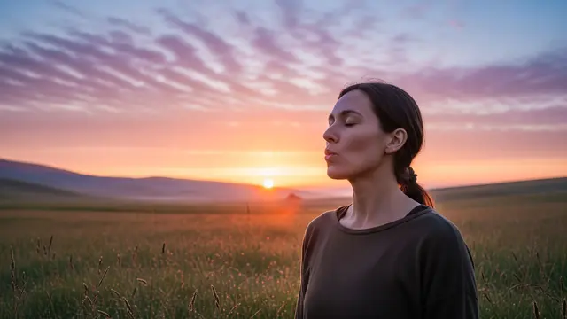 Ilustrasi Breathwork untuk Mengurangi Stres. Foto: AI Generated
