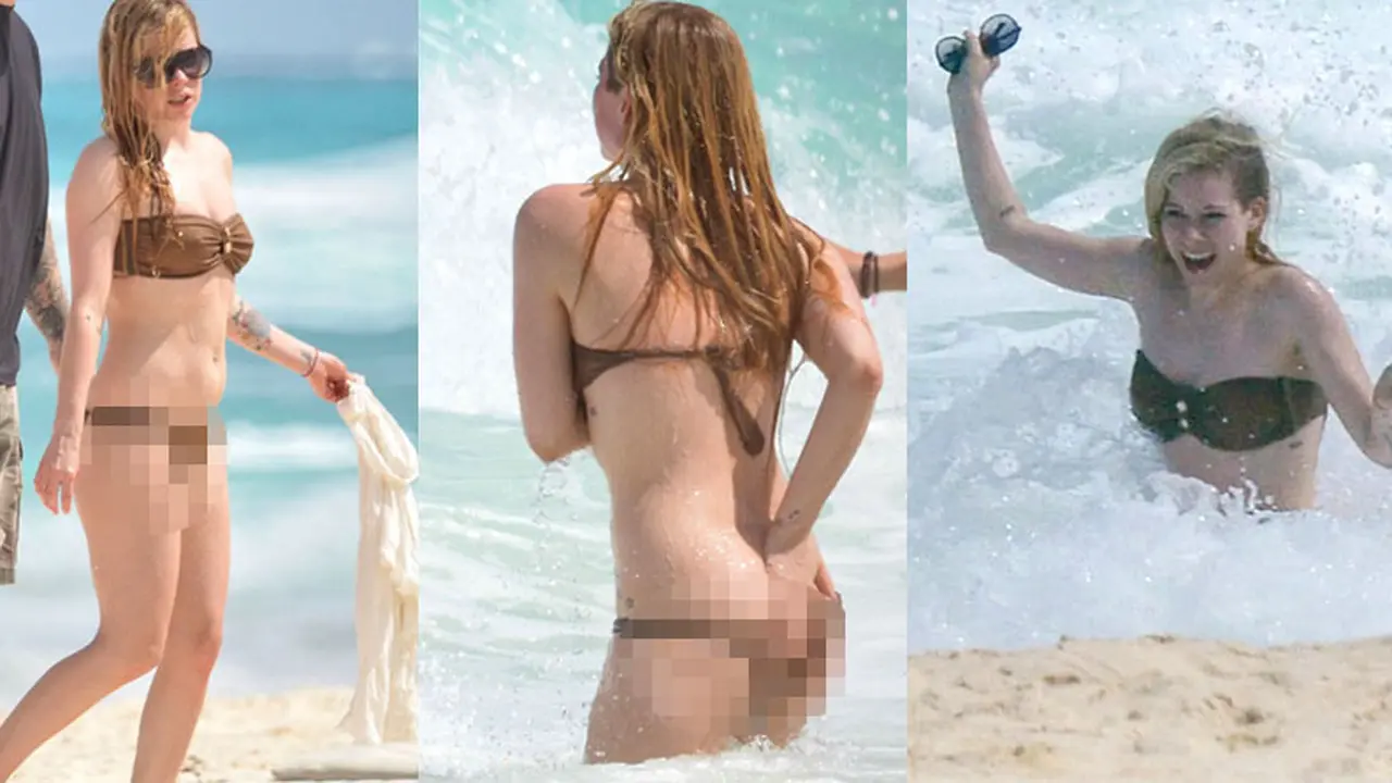 Avril Lavigne Seksi Berbikini Mini di Meksiko