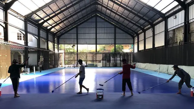 Raffi Ahmad dan Nagita Slavina punya lapangan tenis (Instagram/raffinagita1717)