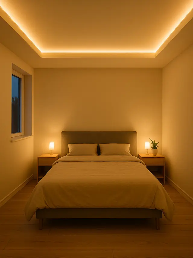Plafon Gypsum dengan Indirect Lighting (Foto: ChatGPT)