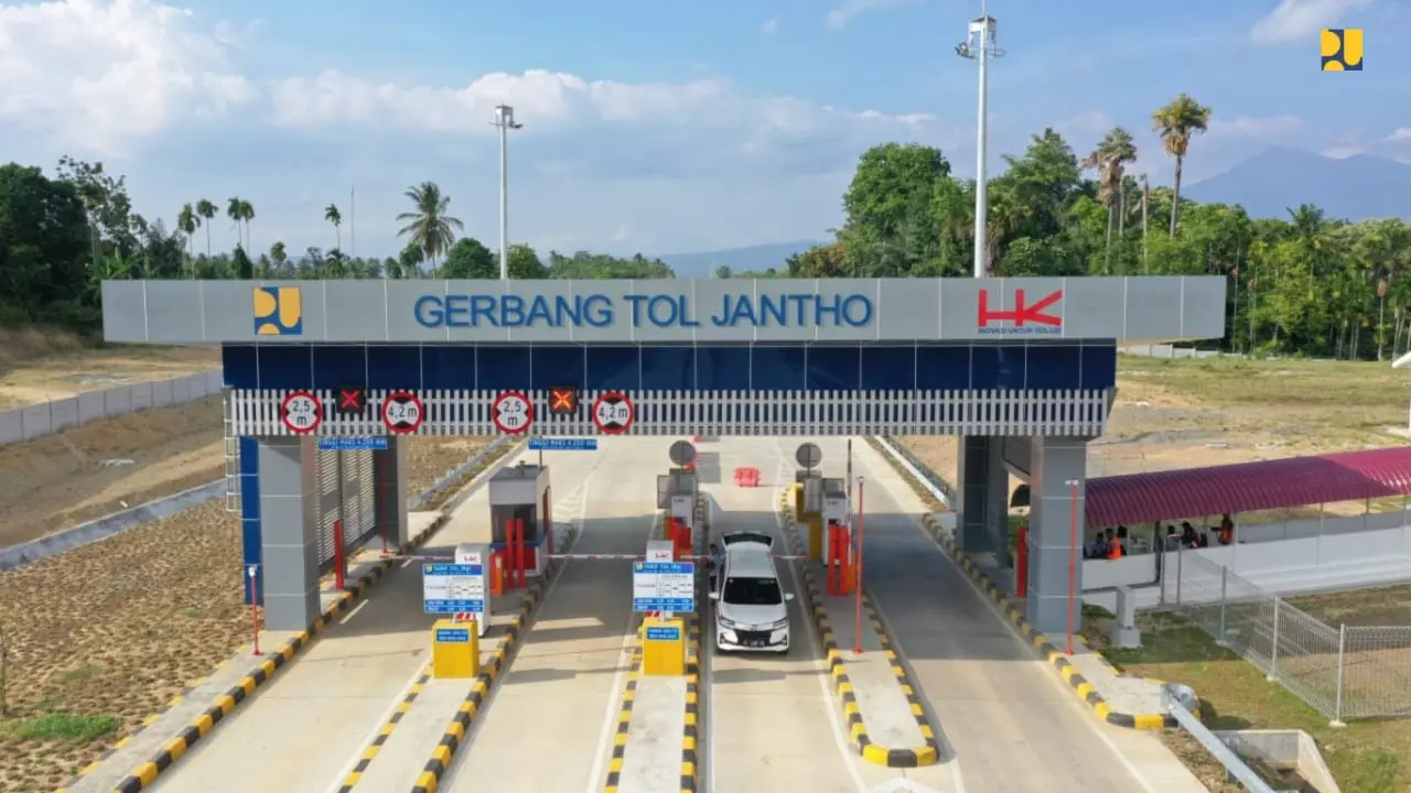 Jalan Tol Banda Aceh-Sigli Seksi 3 ruas Jantho-Indrapuri sepanjang 16 km telah rampung.