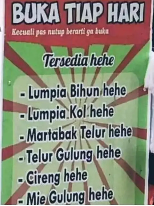 6 Potret Tulisan Nyeleneh di Menu Makanan, Bikin Gagal Paham