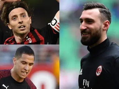 AC Milan diprediksi akan melakukan perombakan yang cukup signifikan musim depan. Nama-nama besar sudah dipastikan angkat kaki dari San Siro demi memperbaiki performa skuat dan neraca keuangan klub. (Kolase Foto AFP)