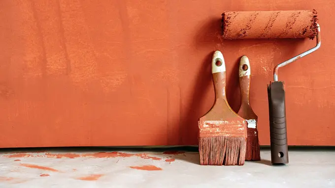 ilustrasi mengecat tembok