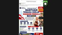 Cek Fakta: Hoaks Link Pendaftaran Bantuan Tenaga Kerja Mandiri Pemula 2026 dari Kemnaker