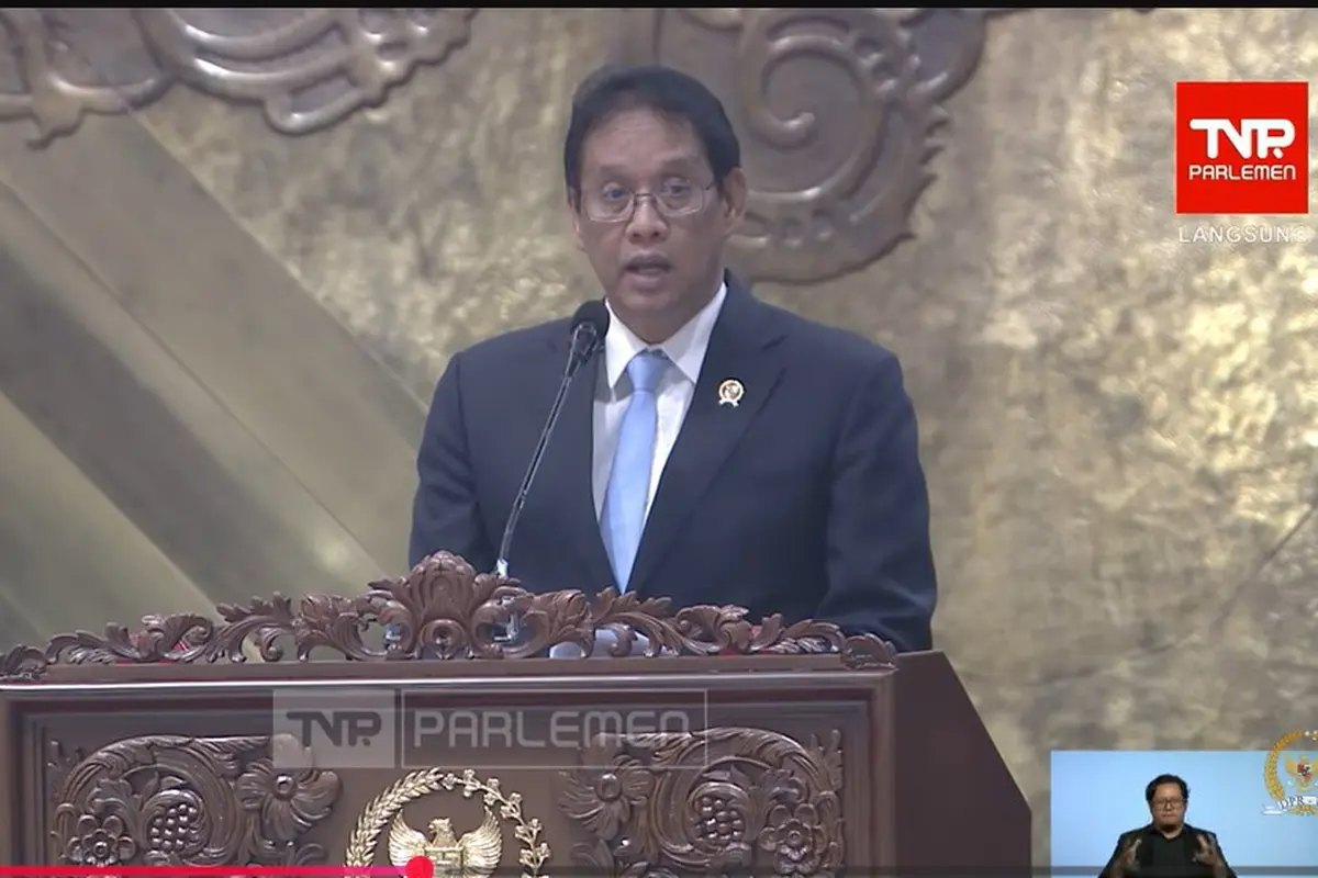 Menteri Keuangan Purbaya Yudhi Sadewa dalam Rapat Paripurna DPR di Kompleks DPR RI, Selasa (21/7/2026). Dok DPR