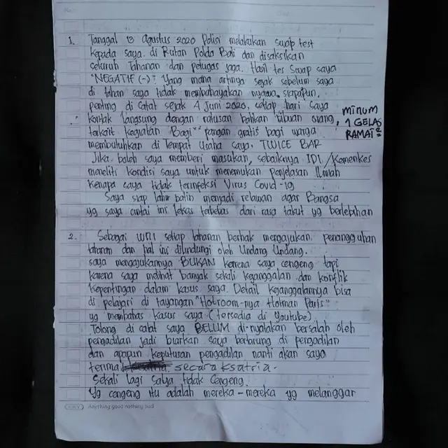 Surat dari Jerinx SID