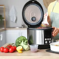 Ilustrasi memasak di rice cooker. (Shutterstock/Pixel-Shot)