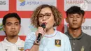Sementara itu, Direktur Surya Citra Media (SCM), Harsiwi Achmad, memastikan bahwa Elang Mahkota Teknologi (Emtek) Group akan menyiarkan seluruh pertandingan Piala Presiden 2025. (Liputan6.com/Herman Zakharia)