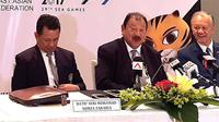 SEAGF dalam pertemuan di Kuala Lumpur, Jumat (18/8/2017), meresmikan Filipina sebagai tuan rumah SEA Games 2019. (Bola.com/Dok. SEA Games 2017)
