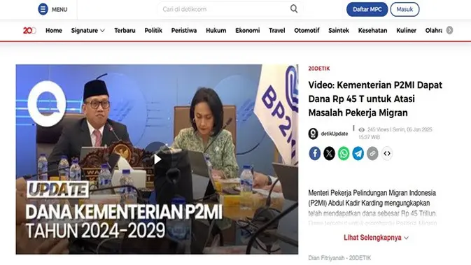 <p>Gambar tangkapan layar video dari situs detik.com.</p>
