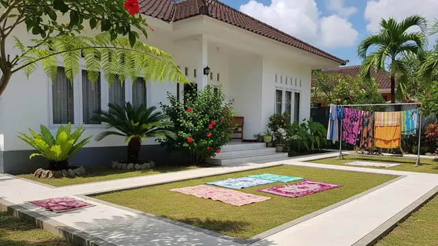 Rumah dengan Perimeter Lantai Keramik/Beton di Sekeliling
