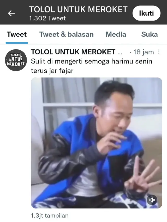 Unggahan akun Twitter Tolol Untuk Meroket soa percakapan Denny Cagur dan Fajar Sadboy. (Foto: Dok. Twitter @tololmeroket)