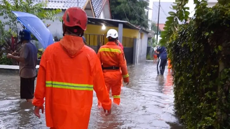 Banjir di Perumahan Pondok Asri.