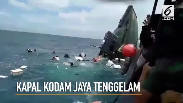 Rekaman Kapal Kodam Jaya tenggelam di Kepulauan Seribu beredar di media sosial.