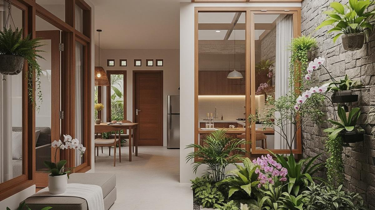 7 Model Rumah Kecil Tapi Luas dengan Taman Dalam Rumah, Asri dan Modern