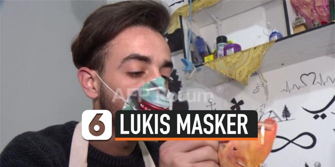 VIDEO: Imbau Covid-19, Seniman Palestina Lukis Masker N95