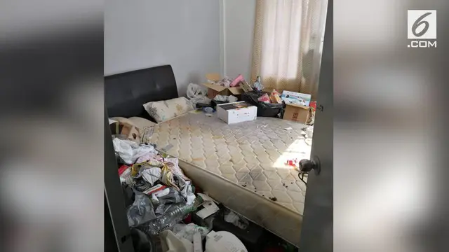 Sebuah video beredar di media sosial, menunjukkan kondisi kamar seorang cewek yang penuh dengan sampah. Sampai-sampai kamarnya itu menjadi sarang kecoak.