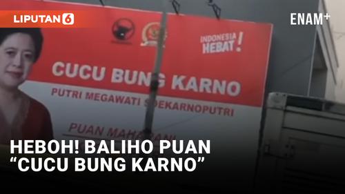 VIDEO: Baliho Puan Cucu Bung Karno dan Putri Megawati Bikin Geger!