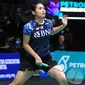 Gregoria Mariska Tunjung mengalahkan unggulan kelima Malaysia Open 2023 asal China, He Bingjiao di Axiata Arena, Bukit Jalil, Kuala Lumpur, Selasa (10/1/2023). (PBSI)