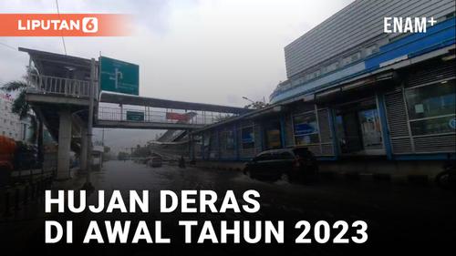VIDEO: Diguyur Hujan Deras Terus Menerus, Jakarta Utara Digenang Banjir