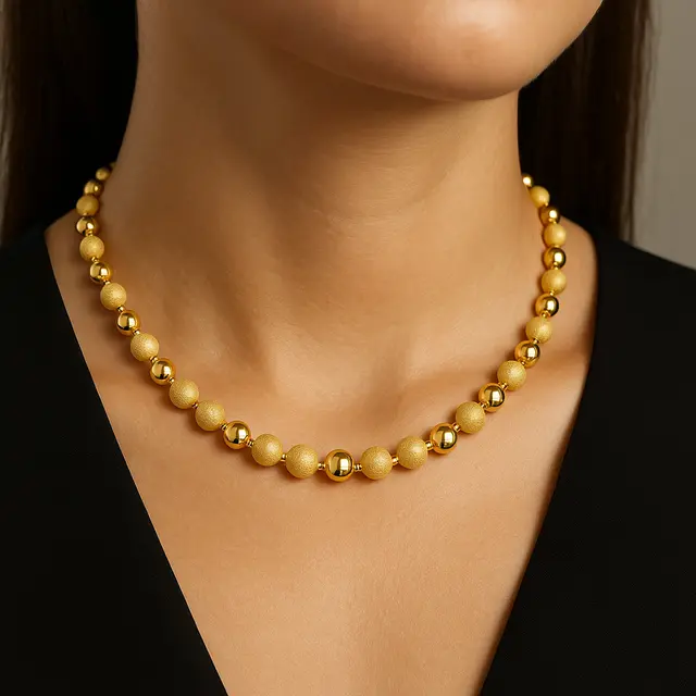 Model Kalung Emas Bola Ringan 5 Gram