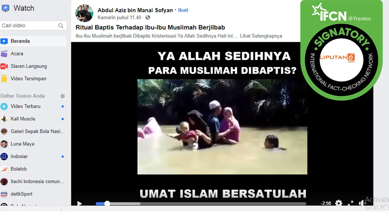 Hoaks Muslimah Dibaptis
