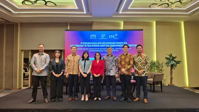Forum Dialog Ekonomi Digital bertajuk "Lanskap Strategis untuk Indonesia Digital: Mendorong Penguatan Infrastruktur, Adaptasi AI, dan Pengembangan Talenta Digital". Credit: ITF