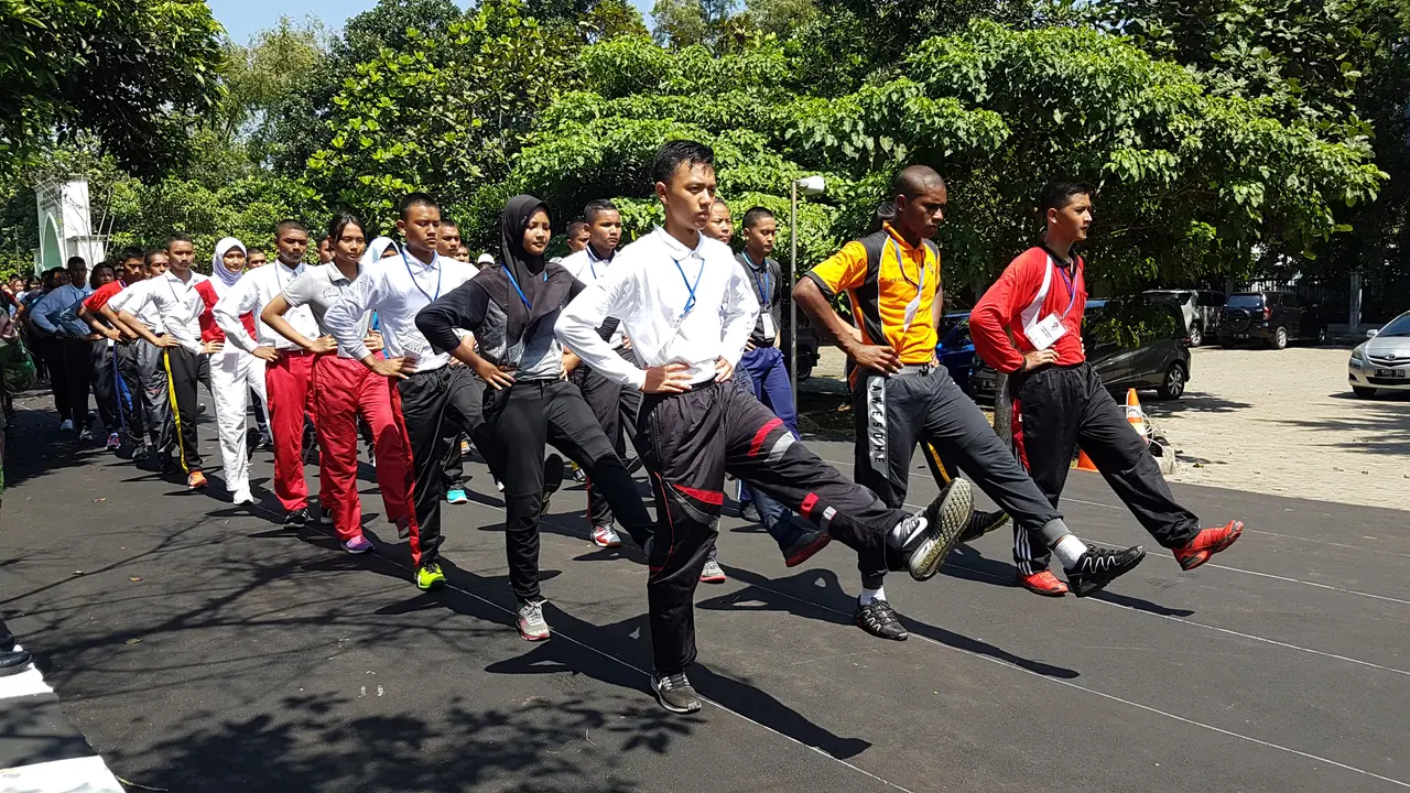 Latihan baris berbaris para calon Paskibraka 2017 berlanjut.