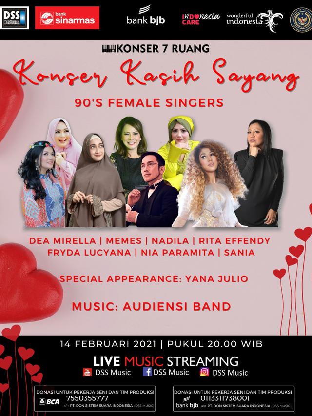 Konser Kasih Sayang 90 S Female Artists Featuring Yana Yulio Di Hari Valentine Showbiz Liputan6 Com
