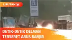 Viral di media sosial, bencana banjir di Cimahi, Jawa Barat, yang mengakibatkan sebuah delman dan kusirnya terseret banjir.