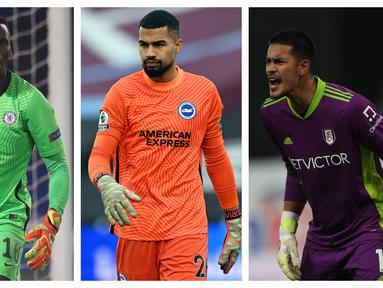 Posisi kiper atau penjaga gawang di klub-klub elit Eropa saat ini bahkan sejak lampau mayoritas diisi oleh para pemain kulit putih. Faktor ras tidak dipungkiri masih samar diterapkan di bumi Eropa. Berikut segelintir kiper yang mampu mendobrak dominasi Benua Biru.  (Kolase Foto AFP)