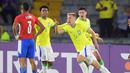 Brasil memastikan lolos ke Piala Dunia U-20 2023 di Indonesia setelah pada partai ketiga putaran akhir kualifikasi Zona Conmebol, Ronald dkk menang 2-0 atas Paraguay di Bogota, Kolombia, Selasa (7/2/2023) pagi WIB. (AFP/Daniel Munoz)