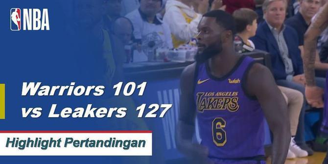 Cuplikan Hasil Pertandingan NBA : Lakers 127 vs Warriors 101