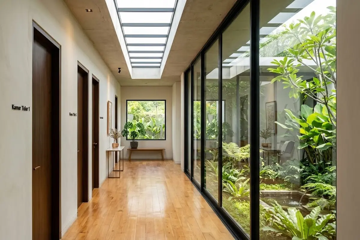 Lorong Rumah dengan Skylight Memanjang