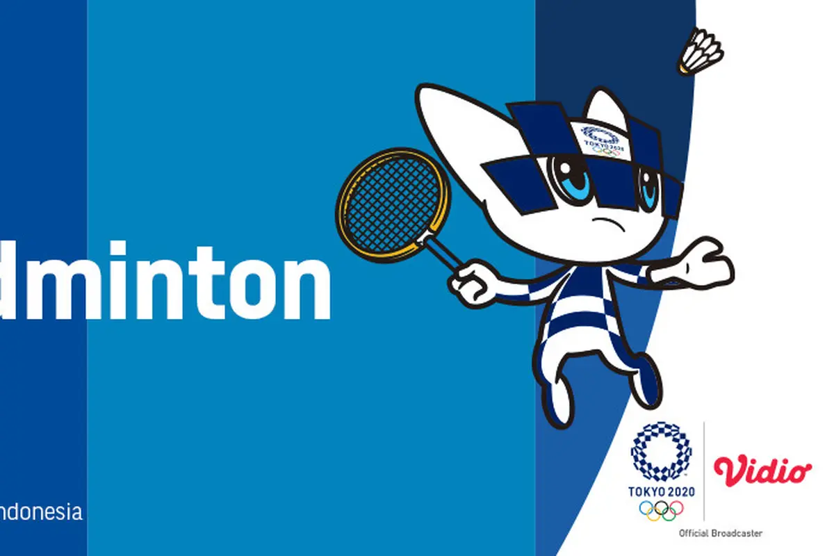Banner Bulu Tangkis Olimpiade Tokyo 2020. (Foto: Vidio)