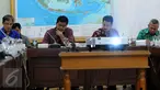 (Ki-ka) Komisioner KPU, Hadar Nafis Gumay, Juri Ardiantoro, Ferry Kurnia Rizkiyansyah dan Arief Budiman menggelar focus group discussion (FGD) bersama dengan 14 lembaga pemantau Pemilu di gedung KPU, Jakarta, Selasa (29/9). (Liputan6.com/Helmi Afandi)
