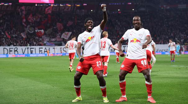 RB Leipzig memetik kemenangan besar dalam laga lanjutan Liga Jerman 2025/2026 saat menjamu TSG 1899 Hoffenheim pada Jumat (20/03/2026) waktu setempat. (AFP/Ronny Hartmann)