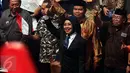 Cawagub DKI Sylvi saat hadir di acara pidato politik di Jakarta, Minggu (27/11). Agus dan Sylvi memaparkan kondisi perekonomian di Jakarta. (Liputan6.com/Johan Tallo)