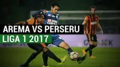 Arema FC ditahan imbang Perseru Serui dalam lanjutan Liga 1 2017, Sabtu (10/6/2017)