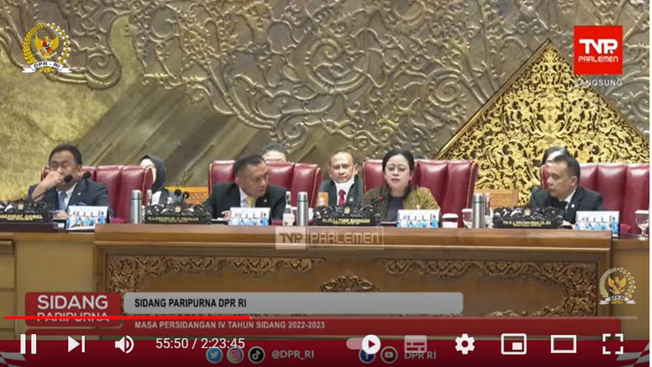 DPR akhirnya menyetujui Peraturan Pemerintah Pengganti Undang-Undang (Perppu) Nomor 2 tahun 2022 tentang Cipta Kerja menjadi undang-undang.