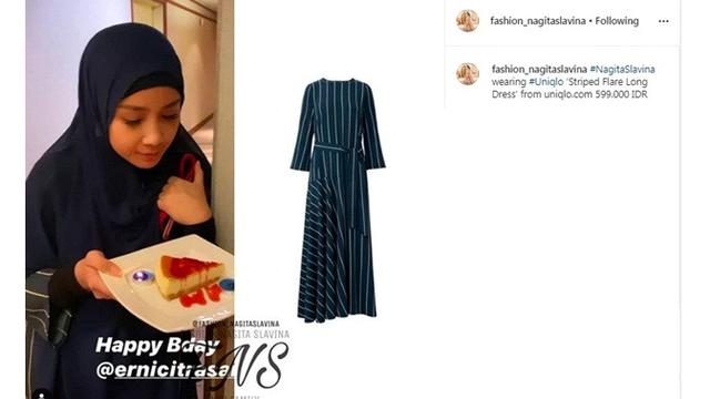 7 Inspirasi Busana Lebaran Ala Nagita Slavina, Simpel dan Elegan