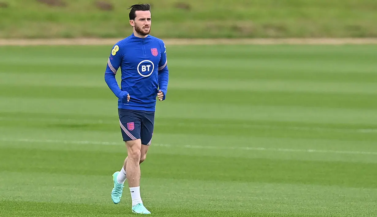 Bek Timnas Inggris Ben Chilwell merupakan salah satu pemain Chelsea yang dibawa oleh Gareth Southgate dalam Piala Eropa 2020. Sampai saat ini Ben Chilwell satu-satunya pemain Chelsea yang belum pernah tampil sekalipun dalam Euro 2020. (Foto: AFP/Paul Ellis)