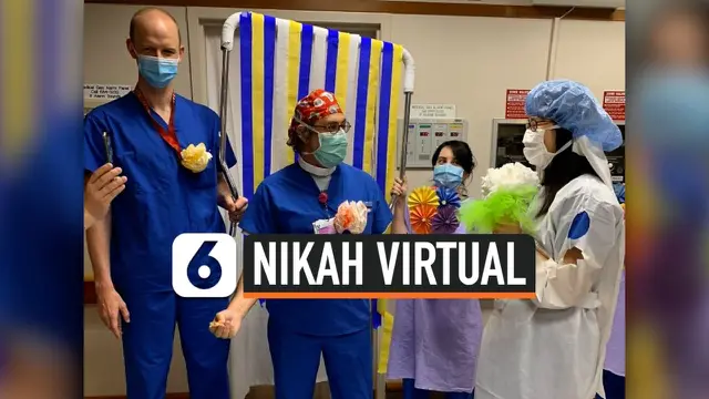 VIDEO: Akibat Corona, 2 Dokter Ini Menikah Secara Virtual