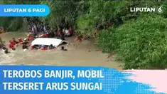 Nekat melintasi banjir meski sudah dilarang oleh warga, sebuah mobil berisi lima orang terseret derasnya arus hingga tenggelam ke sungai. Empat orang penumpang mobil tersebut tewas, sementara sopir berhasil menyelamatkan diri.